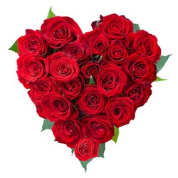 Сердце из роз